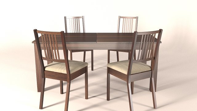 dining set Modelo 3D .c4d .max .obj .3ds .fbx .stl .blend