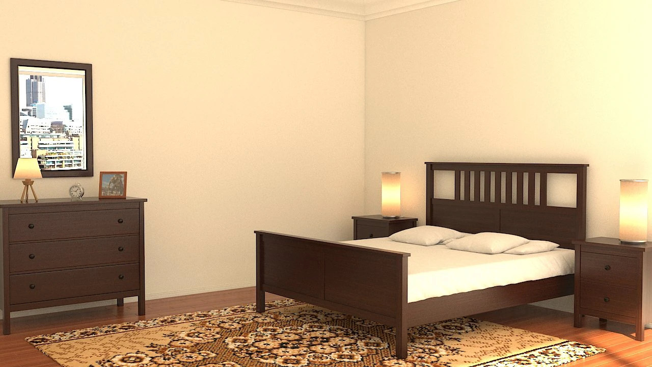 ikea-bedroom 3D Model .c4d .max .obj .3ds .fbx .stl .blend 