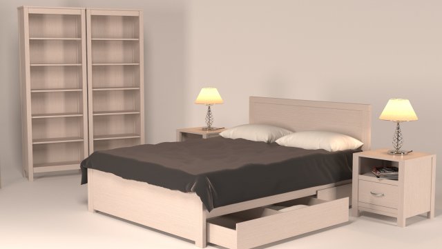 ikeabedroom Model 3D .c4d .max .obj .3ds .fbx .stl .blend 
