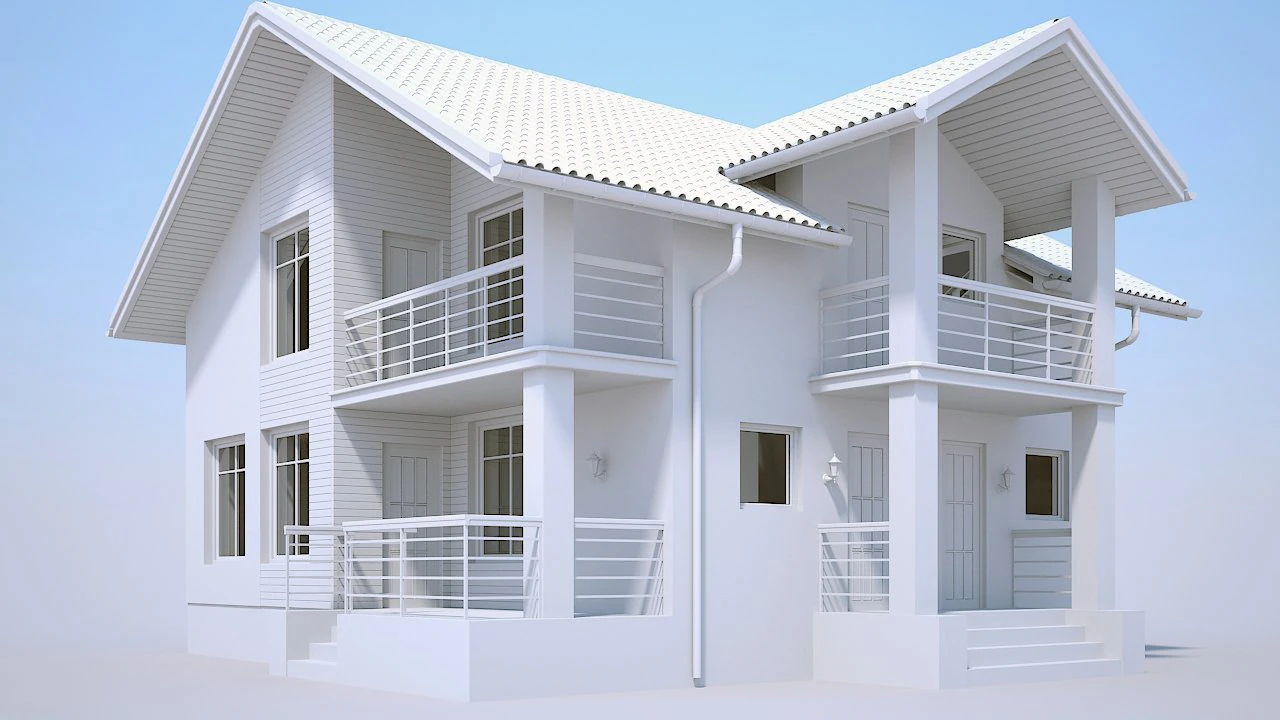 house for family 3D Model .c4d .max .obj .3ds .fbx .stl .blend 