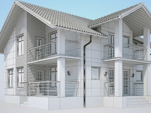 house for family 3D Model