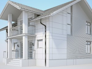 house for family 3D Modell