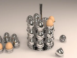 borden voor eieren 3D Model