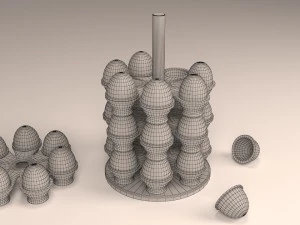 borden voor eieren 3D Model
