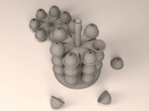 borden voor eieren 3D Model