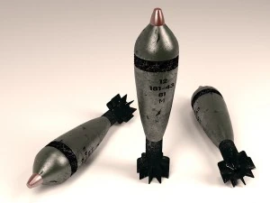 82毫米迫击炮弹 3D 模型