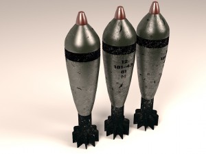 82 mm mortar shell 3D 모델