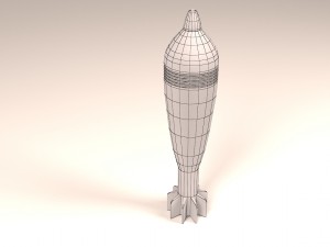 82 mm mortar shell 3D 모델