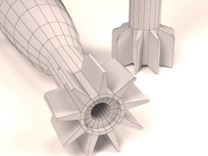 82 mm mortar shell 3D 모델