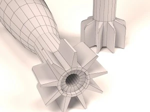 82 mm mortar shell 3D Model