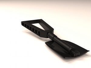 folding shovel travel 3D मॉडल