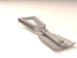 folding shovel travel 3D मॉडल