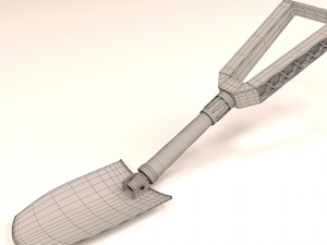 folding shovel travel 3D मॉडल