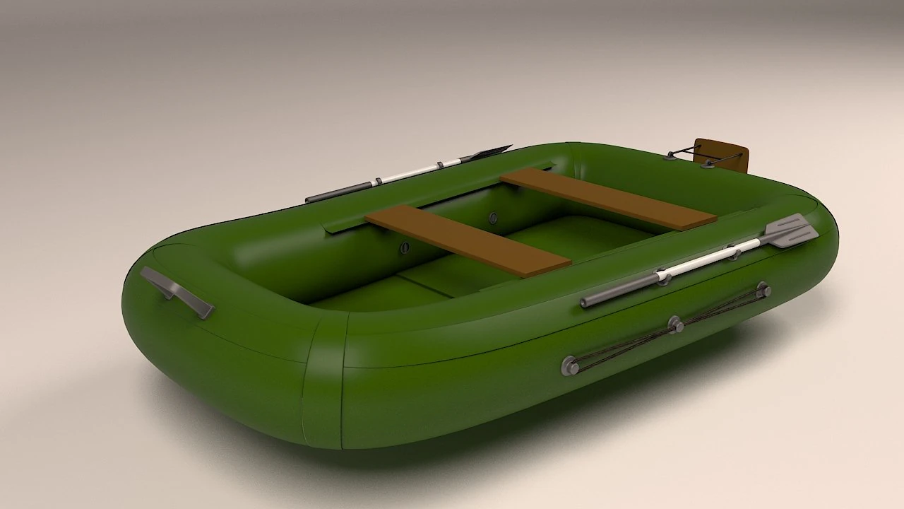 inflatable boat 3D Model .c4d .max .obj .3ds .fbx .stl .blend 