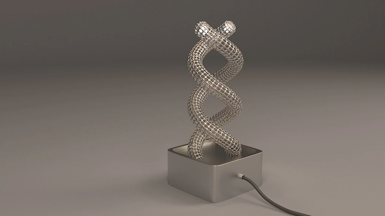table lamp helix 3D Model .c4d .max .obj .3ds .fbx .stl .blend 