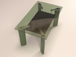table crocodile Model 3D