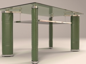table crocodile Model 3D