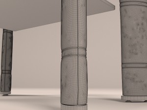 table crocodile Model 3D
