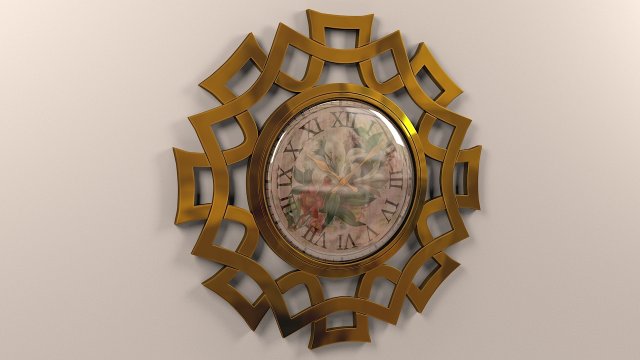 wall clock 3D Model .c4d .max .obj .3ds .fbx .stl .blend 