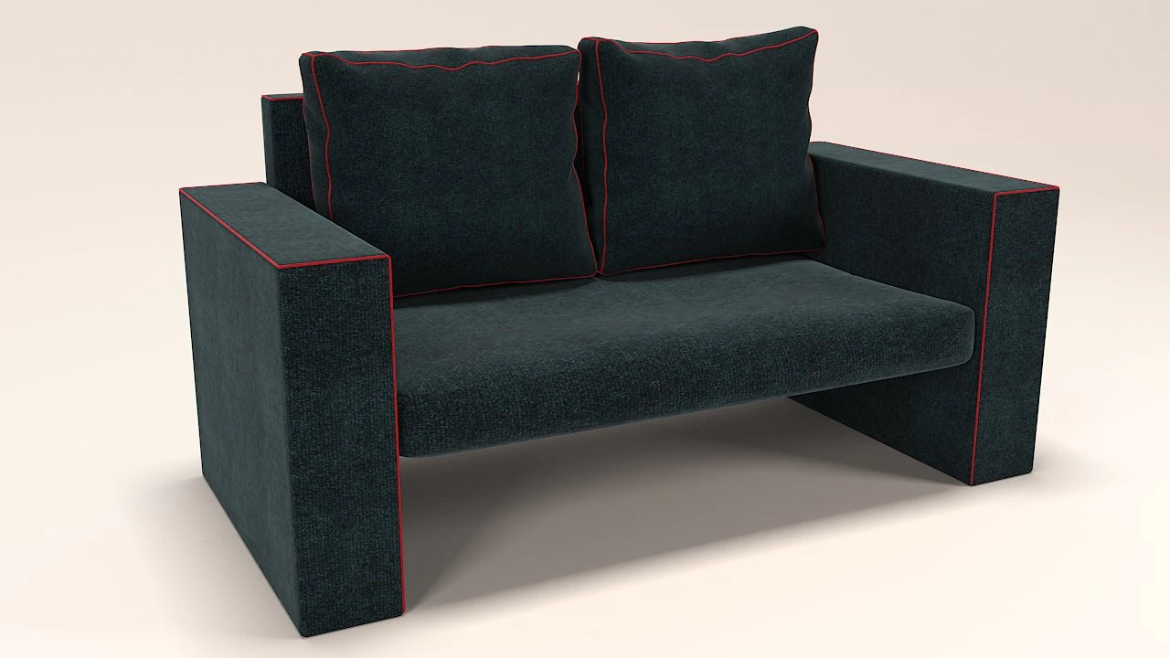 sofa kardiff red line 3D Model .c4d .max .obj .3ds .fbx .stl .blend 