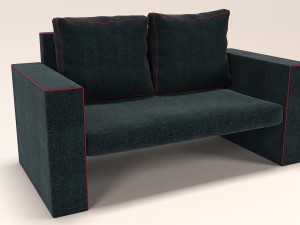 sofa kardiff red line Modelo 3D