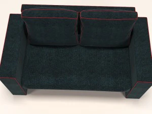 sofa kardiff red line 3D Model