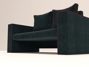 sofa kardiff red line 3D Model