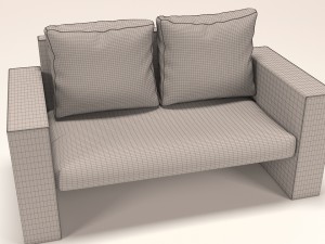 sofa kardiff red line Model 3D