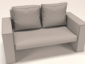 sofa kardiff red line 3D Model