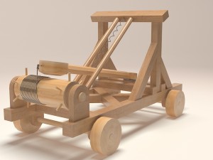 catapult wooden toy for kids Modèle 3D