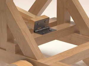 catapult wooden toy for kids 3D Model