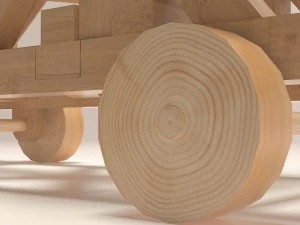 catapult wooden toy for kids 3D Model