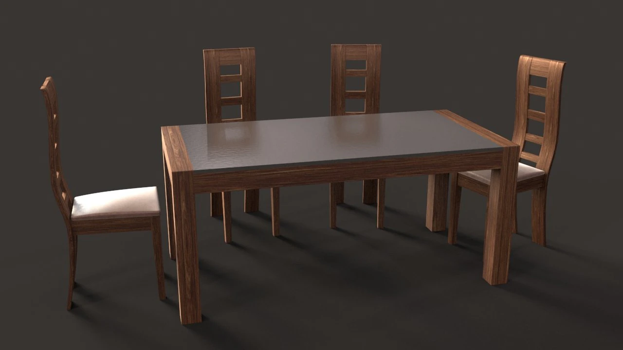 nowoczesny stołowy Model 3D .c4d .max .obj .3ds .fbx .stl .blend 