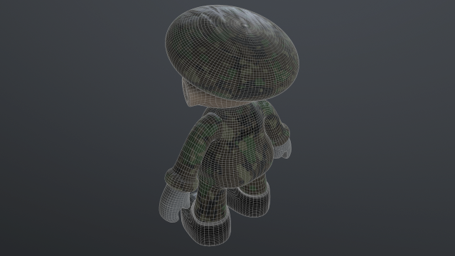 super mario in army 3Dモデル .c4d .max .obj .3ds .fbx .stl .blend 
