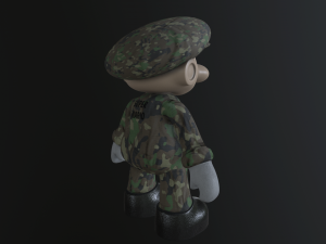 super mario in army 3Dモデル