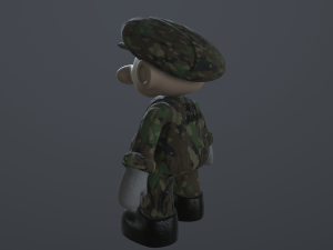 super mario in army 3Dモデル