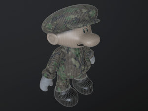super mario in army 3Dモデル