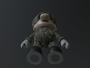 super mario in army 3Dモデル
