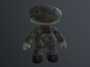 super mario in army 3Dモデル