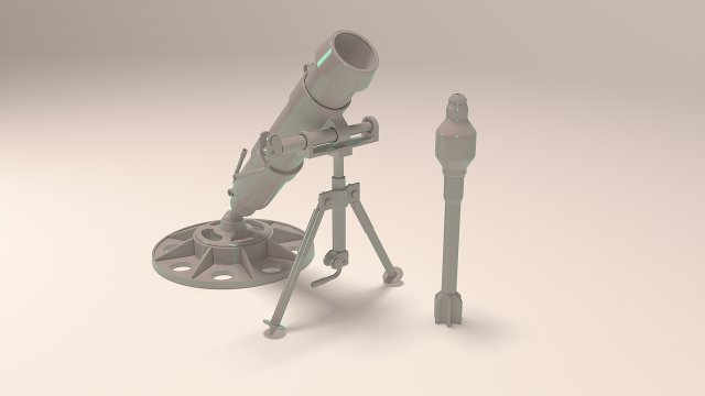 silent mortar 2b25 Modelo 3D .c4d .max .obj .3ds .fbx .stl .blend 