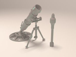 silent mortar 2b25 3D 模型