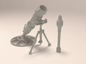 조용한 박격포 2b25 3D 모델