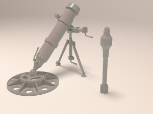silent mortar 2b25 Modelo 3D