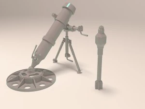 silent mortar 2b25 3D Model