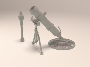 silent mortar 2b25 Modelo 3D