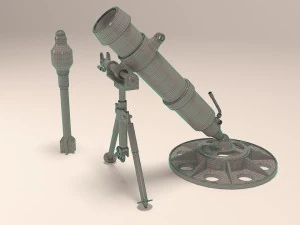 silent mortar 2b25 3D Model