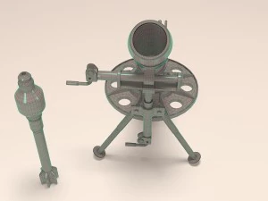 silent mortar 2b25 3D Model