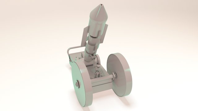 58mm bomb mortar -1915 3D Model .c4d .max .obj .3ds .fbx .stl .blend