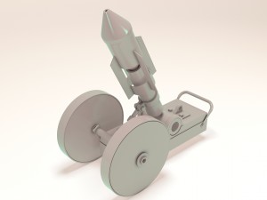 58mm bomb mortar -1915 3D Model