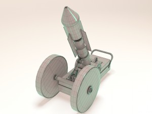 58mm bomb mortar -1915 3D Model